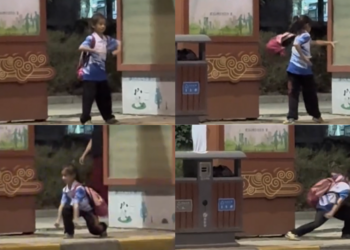 Young Student’s Quiet Tai Chi Moves at Bus Stop Catch Unexpected Attention
