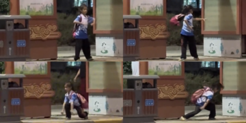 Young Student’s Quiet Tai Chi Moves at Bus Stop Catch Unexpected Attention