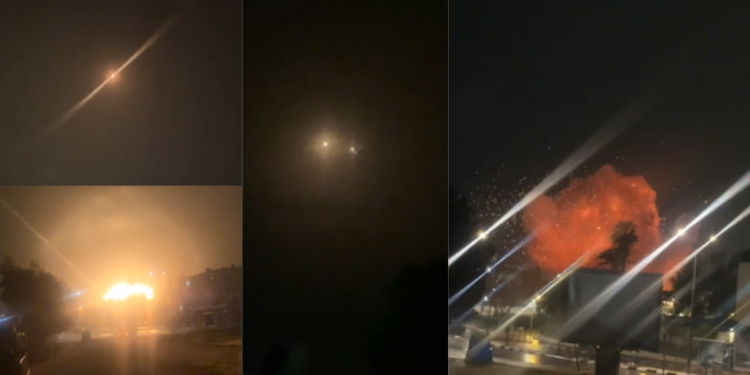 Hypersonic boom – Iranian missile strike on Dimona in Southern Israel caught on film