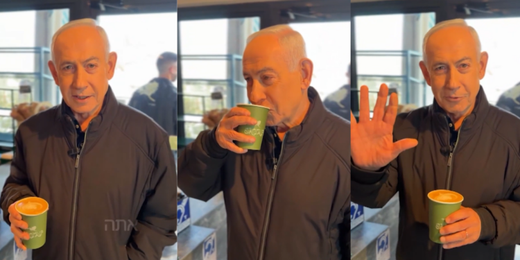 They say I’m what?! – Netanyahu laughs off viral ‘death’ hoax in a video from coffee shop