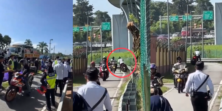 Riders Panic at Roadblock but Receive Unexpected Gifts Instead of Fines