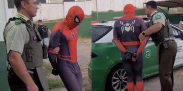 ‘Spiderman’ arrested after cops discover there’s a warrant of arrest out for him