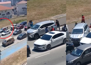 Five Men Smash Car Windows, Driver Flees and Causes Multiple Collisions Nearby