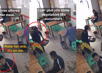 Kind Stranger Buys Meal for Elderly Vendor in Heartwarming Restaurant Moment