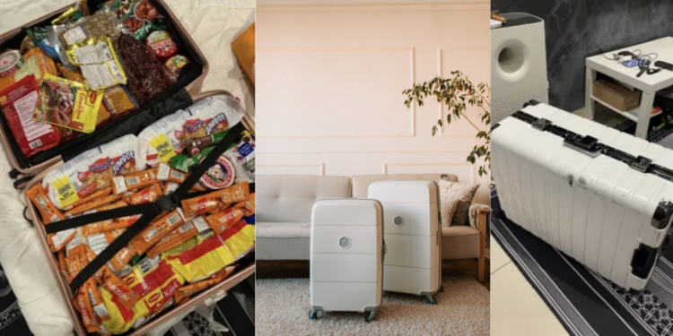 Zero Room for Clothes: Man’s Japan Suitcase Is 100% Instant Noodles and Sambal