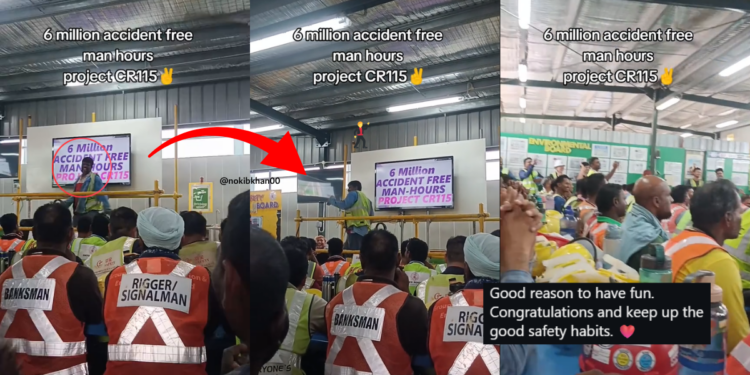 “6 Million Accident-Free Man-Hours”: Workers Celebrate Major Safety Milestone in Singapore Project