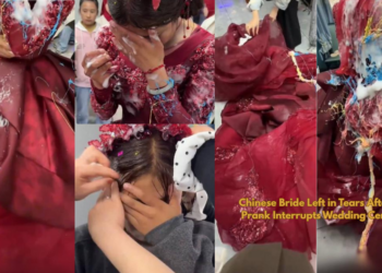 Chinese Bride Breaks Down After Viral Foam Wedding Prank Goes Wrong