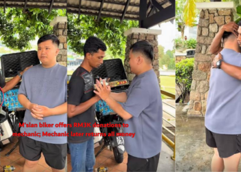 Malaysian Biker Offers RM3K from Online Donations to Mechanic Who Helped Him When He was Stranded Alone