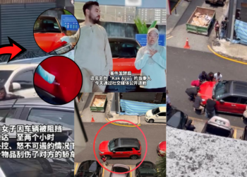 Viral Double Parked Car in Kuala Lumpur Sparks Legal Threats After Men Lift Vehicle