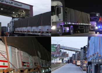 Convoy of relief – Jordan sends 15 aid trucks to Lebanon loaded with food and medicine