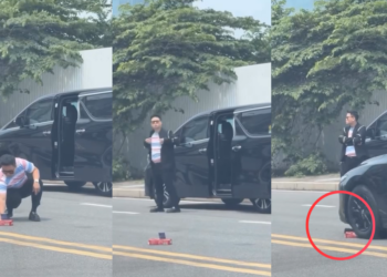 Man Filming Luxury MPV Video Loses Smartphone Crushed by Passing Car