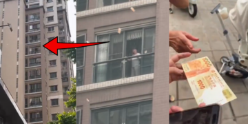 Woman Throws SGD 340,000 Cash From Balcony After Argument, Causing Chaos