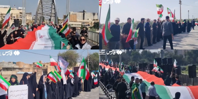 Iranians Form Human Chains Defying Trump’s ‘Stone Age’ Threats Across the Nation