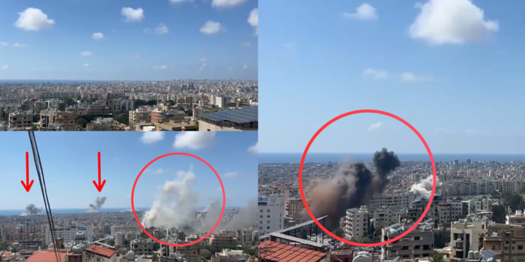 Explosions Rock Beirut Suburbs as Israel Strikes One Hundred Hezbollah Targets Rapidly