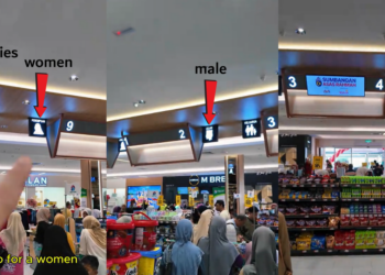 Separate Checkout Counters For Men, Women, and Families In Malaysian Supermarket