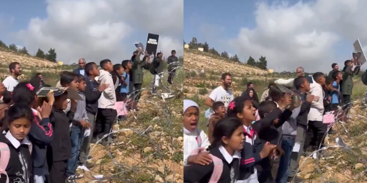 Barbed Wire vs Backpacks : West Bank Kids protest against denial of access to School