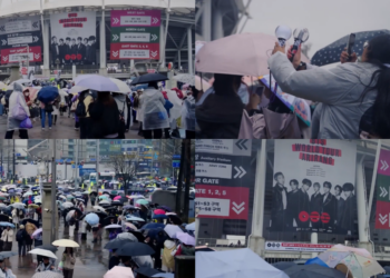 Thousands brave Goyang rain as K-pop legends BTS kick off record-breaking world tour after four-year hiatus