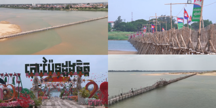 A span for dry seasons – World’s longest bamboo bridge connects Cambodia’s Koh Pen