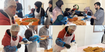 Young volunteer with Down syndrome helps feed displaced families in Beirut