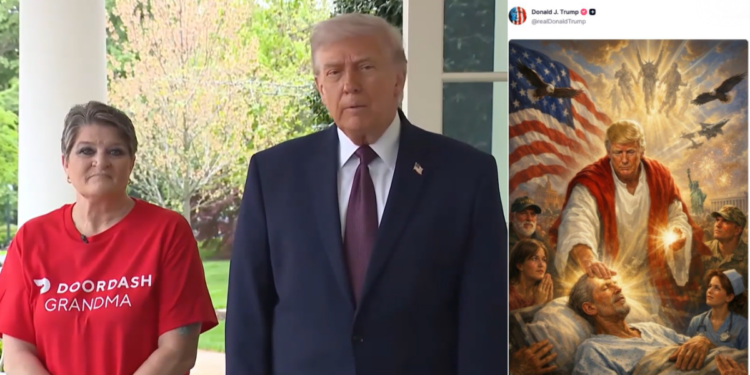 Trump deletes post depicting him as a Jesus-like figure after backlash