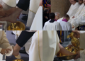 Pope Leo XIV washes the feet of 12 priests during ‘Mass of the Lord’s Supper’ in Rome ahead of Easter