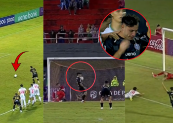 Sebastián Ferreira scores bizarre goal after ball hits face in Paraguay match