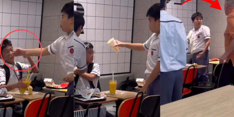 Three Students Bully Classmate in Restaurant Until Stranger Suddenly Steps In
