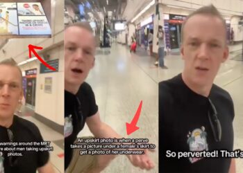 Myanmar Based British Educator Praises Singapore MRT Signage to Highlight the Rise of “Up-Skirt” Incidents