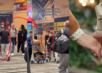 Husband Pushes Wife on Luggage Trolley at Changi Airport — This Is What Growing Old Together Looks Like