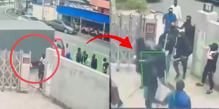 Over 50 Masked Men Storm Cheras KTV After Lorry Rams Through Gate