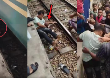 Bangladesh Father Shields Son on Train Tracks in Railway Accident