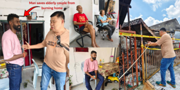 Heroic Malaysian Man Rescues Elderly Couple From Burning House
