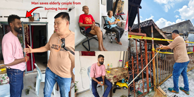 Heroic Malaysian Man Rescues Elderly Couple From Burning House