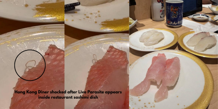 Hong Kong Customer Finds Live Parasite Crawling in Restaurant Sashimi
