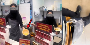 Delivery Rider Shocked After Malaysia FamilyMart Worker Allegedly Throws Soup During Argument