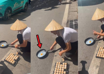 Man Demonstrates Vietnam’s Brutal Heat By Frying Egg On The Street