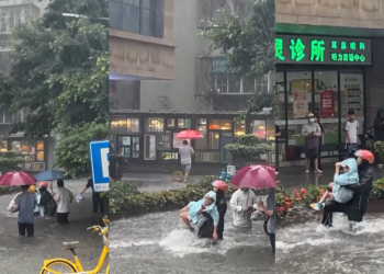 Good samaritans rescue child nearly swept away by flash floods in Guangzhou