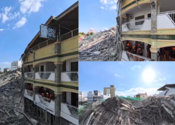 Philippines Rescue Teams Search Collapsed Angeles City Building For Survivors Beneath Massive Rubble