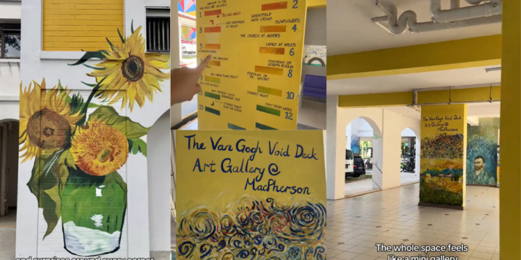 Famous Van Gogh Art Murals Transform Ordinary Singapore Walkways Into Stunning Community Gallery Spaces