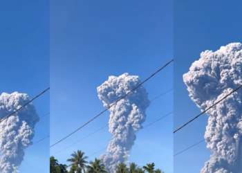 Ash avalanche – Plumes of smoke rise over Halmahera as Mount Dukono eruption kills three