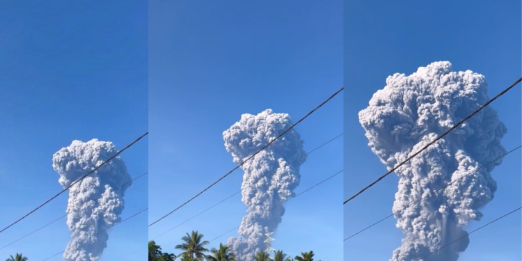 Ash avalanche – Plumes of smoke rise over Halmahera as Mount Dukono eruption kills three