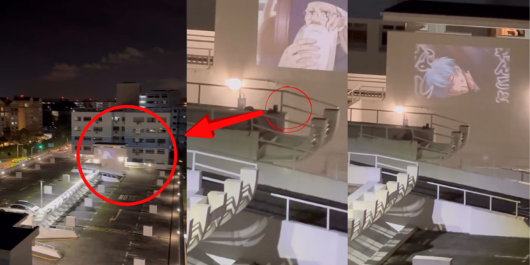 Huge Anime Fan Turns Singapore Rooftop Carpark Into A Private Outdoor Cinema