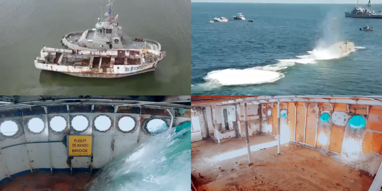 Historic Japanese ship Onjuku submerged to create Articial Reef