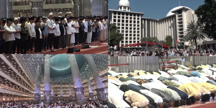 Eid al-Adha prayers draw thousands of worshippers to Jakarta’s iconic Istiqlal Mosque