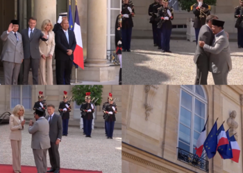 Macron receives Indonesia’s Prabowo Subianto at Elysee Palace