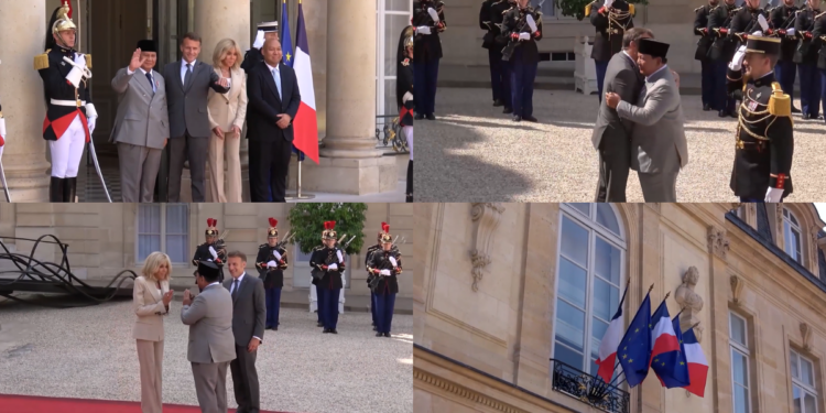 Macron receives Indonesia’s Prabowo Subianto at Elysee Palace