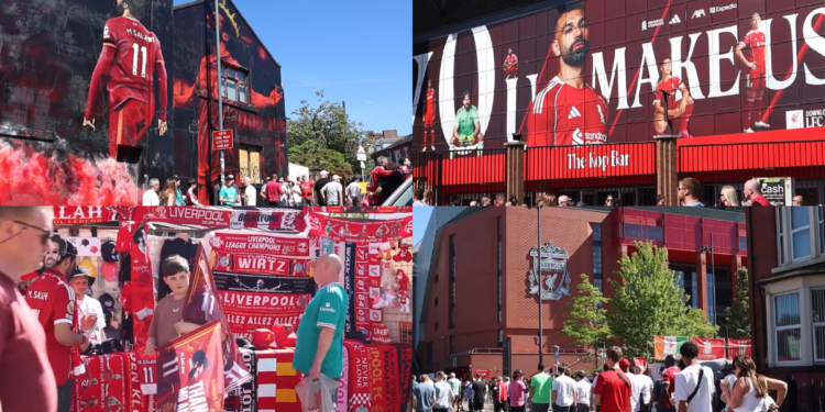 United Kingdom Liverpool Fans Honour Mohamed Salah During Emotional Final Anfield Appearance Sunday