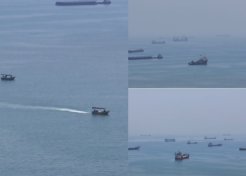 Hormuz from above – ‘Eerie’ aerials of ‘ghost ships’ waiting in the Strait