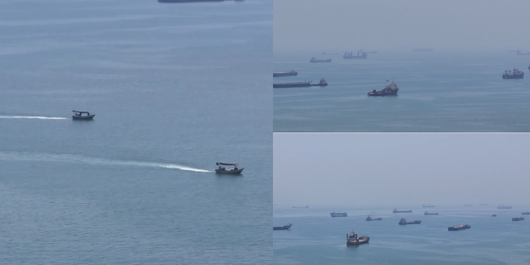 Hormuz from above – ‘Eerie’ aerials of ‘ghost ships’ waiting in the Strait