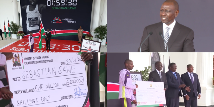‘You have made the impossible possible!’ – President Ruto hails Sawe’s record-breaking marathon run